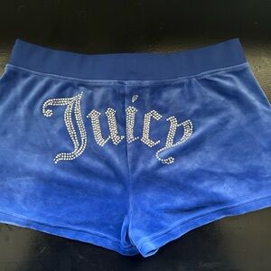 Juicy Couture Royal Blue Velour Shorts